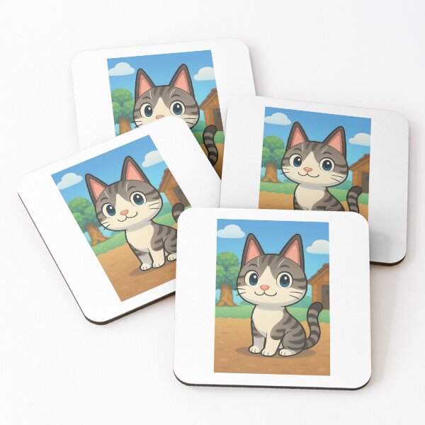 Item preview, Adorable Animal Crossing style cat designed and sold by ibaitxushop.