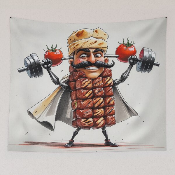 Item preview, Kebab Weightlifter – Persian Grill Champion designed and sold by Blueangelgal.