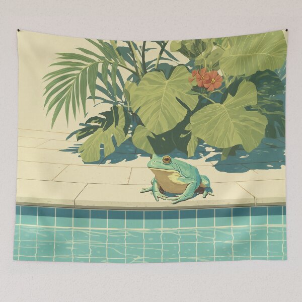 Item preview, Tropical Frog Poolside Chill designed and sold by junkydotcom.