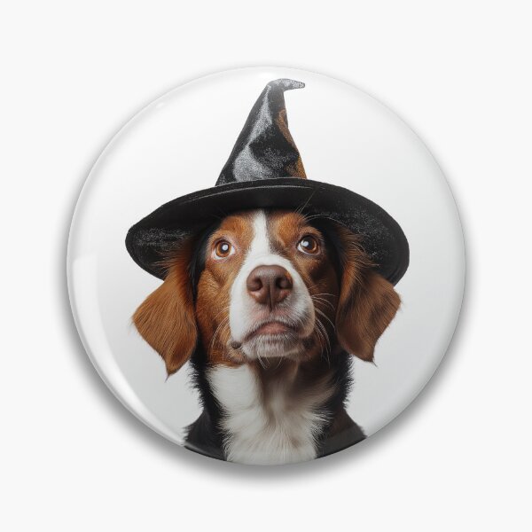 Item preview, Brittany Dog Wearing Halloween Witch Hat designed and sold by LazyOwlStore.