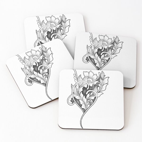 Item preview, Elegant Floral Flow – Zentangle Botanical Line Art designed and sold by DianaZenArt.