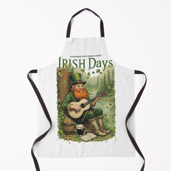 Item preview, Cheerful Leprechaun Playing Guitar Surrounded by Festive Objects designed and sold by Aise06.