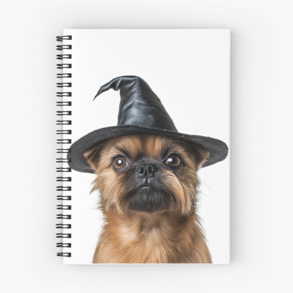 Item preview, Brussels Griffon Dog Wearing Halloween Witch Hat designed and sold by LazyOwlStore.