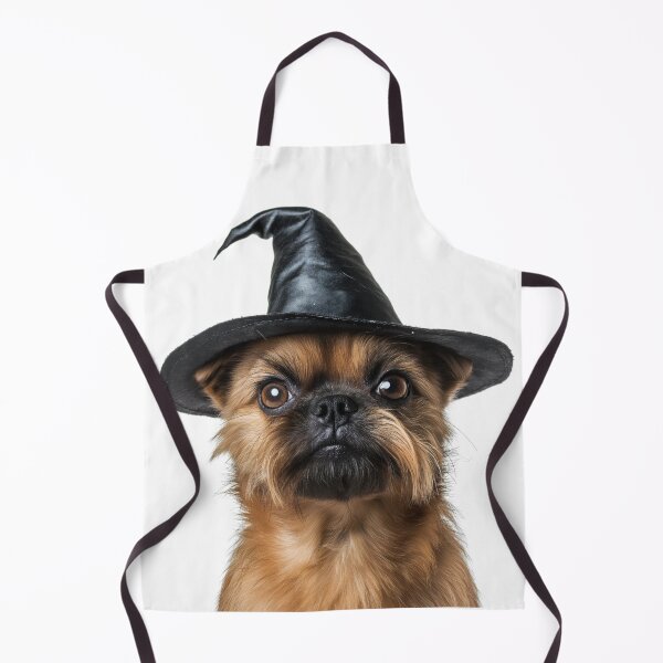 Item preview, Brussels Griffon Dog Wearing Halloween Witch Hat designed and sold by LazyOwlStore.
