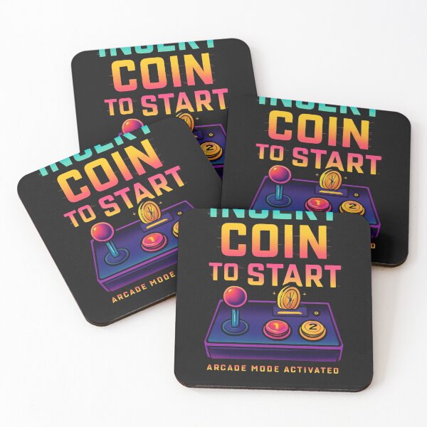 Item preview, Insert Coin to Start – Retro Arcade Machine Design | Neon Gaming Aesthetic Shirt & Sticker designed and sold by Laugh & Rewind .