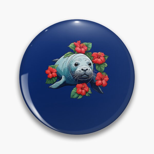 Item preview, Hawaiian Monk Seal And Red Hibiscus Flowers designed and sold by taiche.