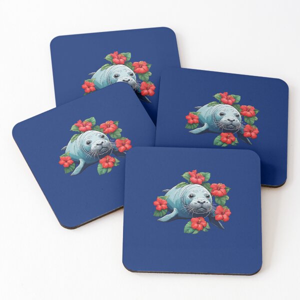Item preview, Hawaiian Monk Seal And Red Hibiscus Flowers designed and sold by taiche.