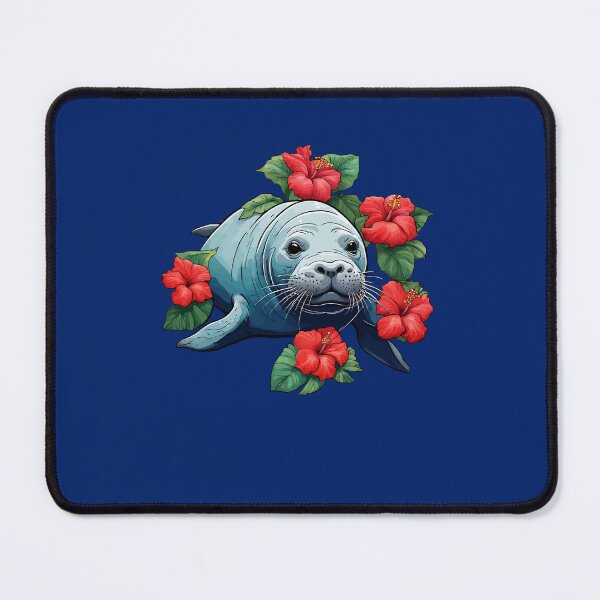 Item preview, Hawaiian Monk Seal And Red Hibiscus Flowers designed and sold by taiche.