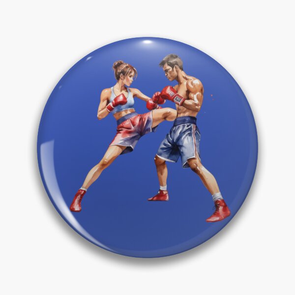Item preview, Watercolor Kickboxing Duo – Intense Mixed Martial Arts Action Clipart designed and sold by CharmingGarden.