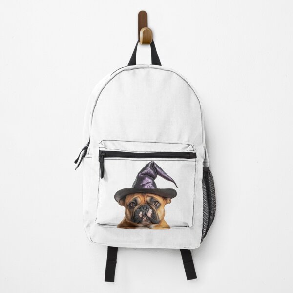 Item preview, Bulldog Wearing Halloween Witch Hat designed and sold by LazyOwlStore.