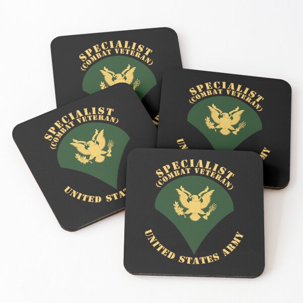 Item preview, Army - Specialist - SP4 - Combat Veteran - Flat X 300 designed and sold by Military Insignia Products.