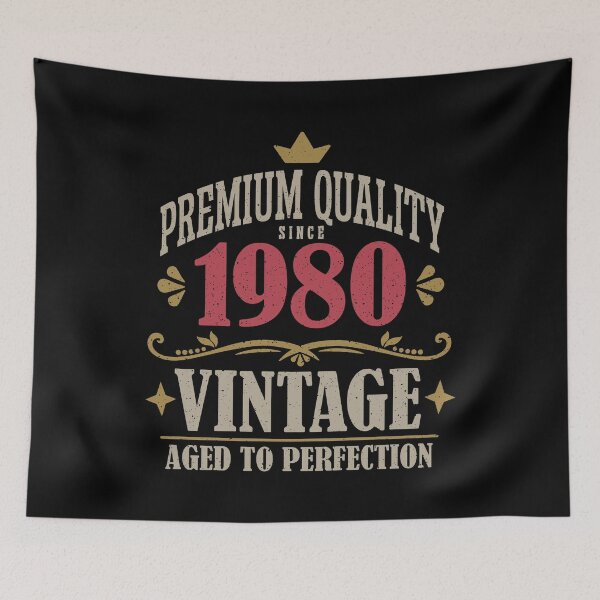 Item preview, 45th Birthday Vintage 45 Years Premium Quality Since 1980 designed and sold by eclecTEEq.