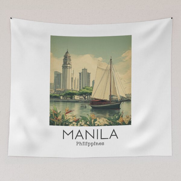 Item preview, A Vintage Illustration of Manila - Philippines  designed and sold by GoodOldVintage.