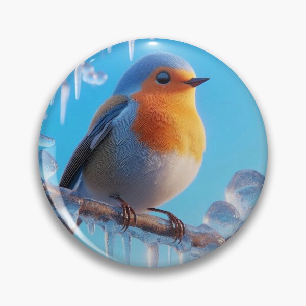 Item preview, Winter's Chill: Bird on Ice-Covered Branch Design designed and sold by choder61.