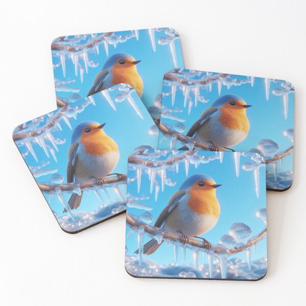 Item preview, Winter's Chill: Bird on Ice-Covered Branch Design designed and sold by choder61.
