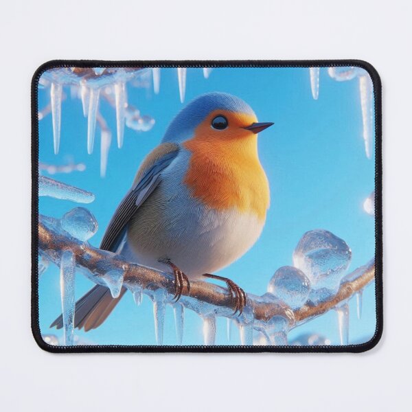 Item preview, Winter's Chill: Bird on Ice-Covered Branch Design designed and sold by choder61.