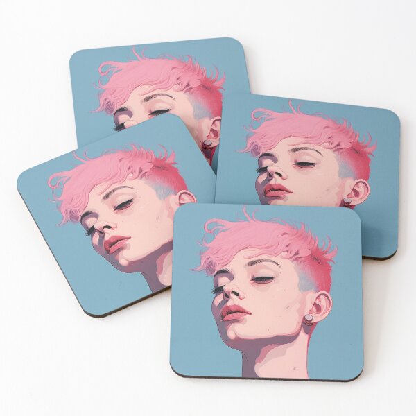 Item preview, bisexual person with pink hair designed and sold by Mauswohn.