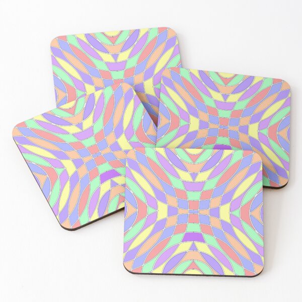 Item preview, Another soft color variation of "Crossing rainbows" - a colorful pattern design for large prints designed and sold by PunArtistry.