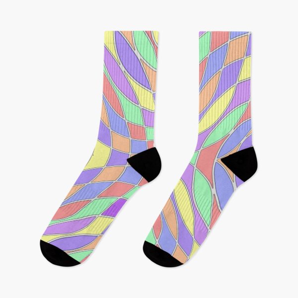 Item preview, Another soft color variation of "Crossing rainbows" - a colorful pattern design for large prints designed and sold by PunArtistry.
