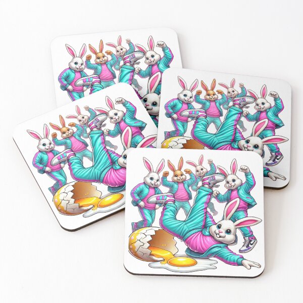 Item preview, Breakdancing Easter Bunnies – Funny Hip Hop Bunny T-Shirt designed and sold by GeniePixel.