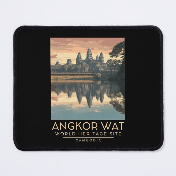 Item preview, A Vintage Illustration of Angkor Wat - Cambodia  designed and sold by GoodOldVintage.