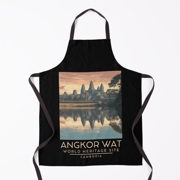 Item preview, A Vintage Illustration of Angkor Wat - Cambodia  designed and sold by GoodOldVintage.