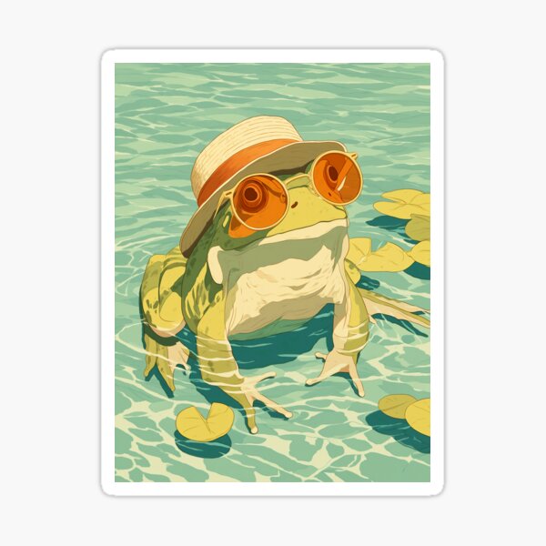 Artikel-Vorschau von Coole Frosch-Sommerstimmung, designt und verkauft von junkydotcom.