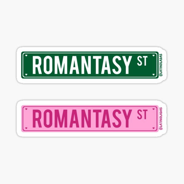 Artikel-Vorschau von Romantasy St / Fantasy Aesthetic Bookish Dark Green Road Straßenschild, designt und verkauft von Latinoladas.