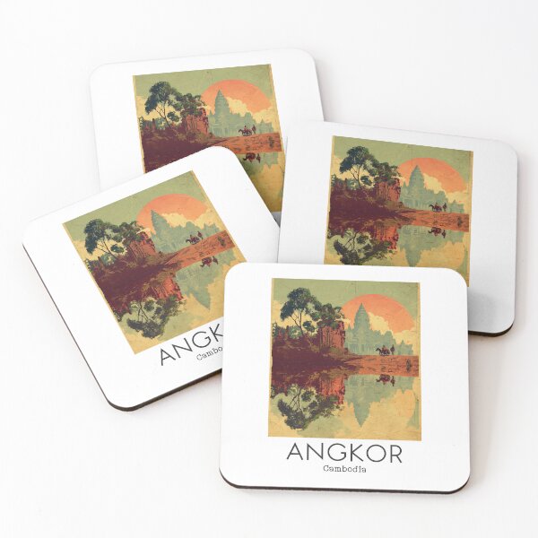 Item preview, A Vintage Illustration of Angkor - Cambodia  designed and sold by GoodOldVintage.