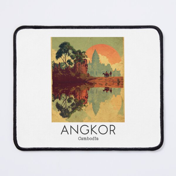 Item preview, A Vintage Illustration of Angkor - Cambodia  designed and sold by GoodOldVintage.