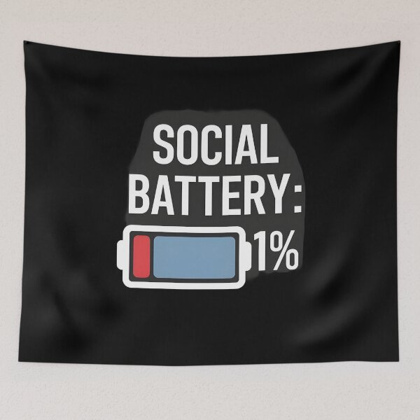 Item preview, Social Battery 1% designed and sold by Dilwish5.