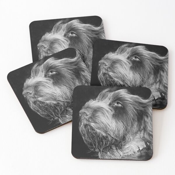 Item preview, Dark and Windy Night Spinone – Brown Roan Silhouette by heidiannemorris designed and sold by FOLK ART FUSION by heidiannemorris.