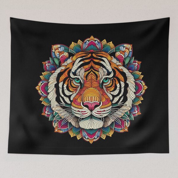 Item preview, Fierce Tiger Mandala Design for Unique Pet Apparel and Accessories #1 – Perfect for Animal Lovers with Wild Style designed and sold by knalpot-design.