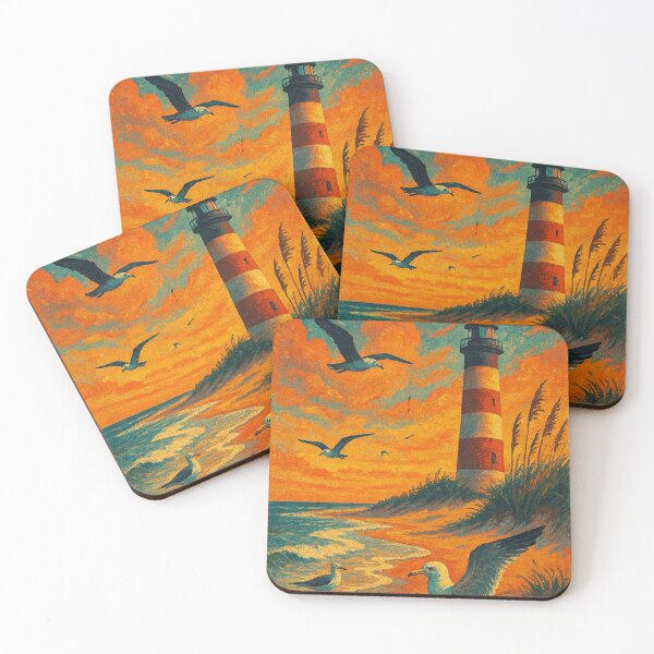Item preview, Port Aransas Texas – Lighthouse and Beach Scene with Pelican designed and sold by Aryabek.