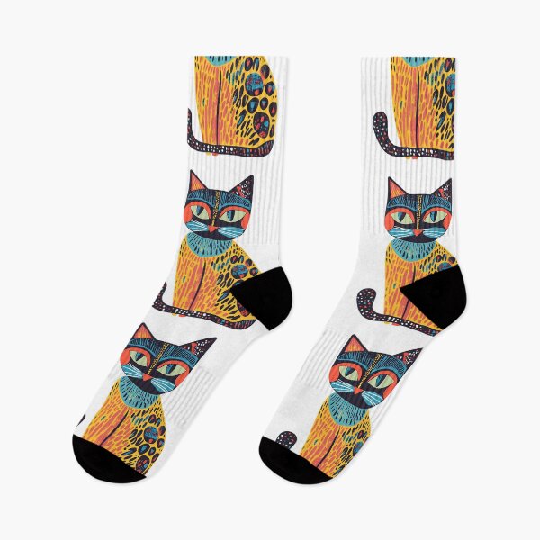 Item preview, Folk Cat: Naive Animal Style designed and sold by bapupa.