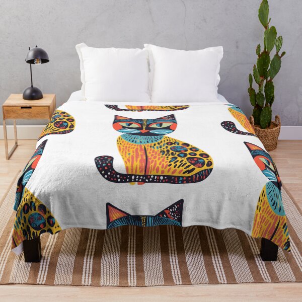Item preview, Folk Cat: Naive Animal Style designed and sold by bapupa.