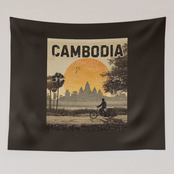Item preview, A Vintage Illustration of Cambodia  designed and sold by GoodOldVintage.