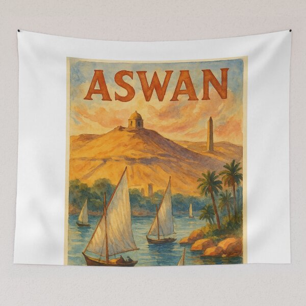 Item preview, Aswan Egypt – Feluccas on the Nile at Sunset designed and sold by Aryabek.
