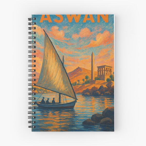Item preview, Aswan Egypt – Obelisk and Felucca in Sunset Light designed and sold by Aryabek.