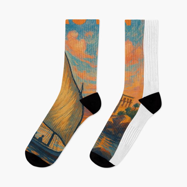Item preview, Aswan Egypt – Obelisk and Felucca in Sunset Light designed and sold by Aryabek.
