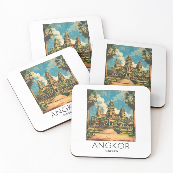 Item preview, A Vintage Illustration of Angkor - Cambodia  designed and sold by GoodOldVintage.