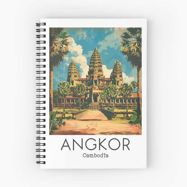 Item preview, A Vintage Illustration of Angkor - Cambodia  designed and sold by GoodOldVintage.
