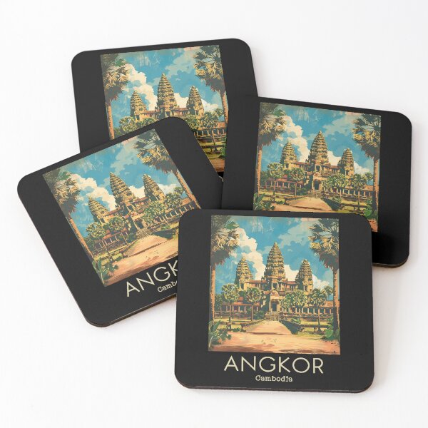 Item preview, A Vintage Illustration of Angkor - Cambodia  designed and sold by GoodOldVintage.
