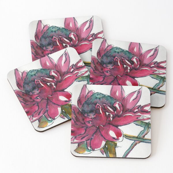 Item preview, Australian Waratah Pink & Red  designed and sold by Geoffrey & Michelle  Thomson.