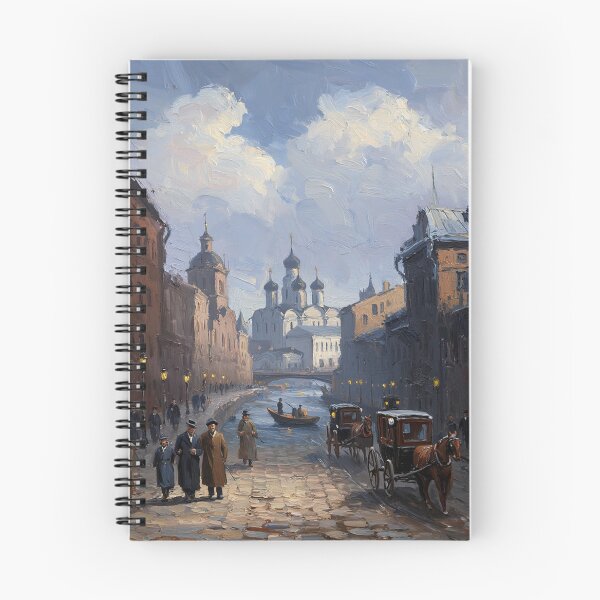 Item preview, Medieval Russian city streets painting art designed and sold by Vintage Designs +.