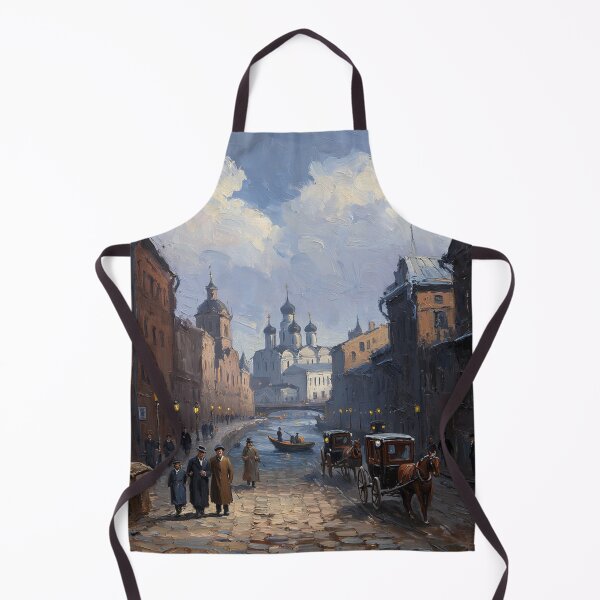 Item preview, Medieval Russian city streets painting art designed and sold by Vintage Designs +.