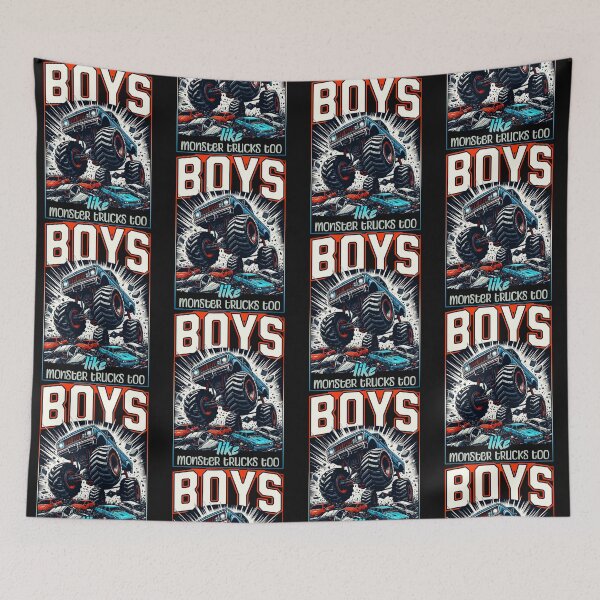 Item preview, Boys Like Monster Trucks Too Adventure Tee for Kids T-shirt designed and sold by ViviWyco.
