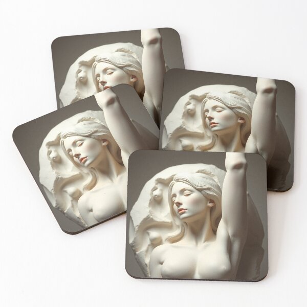 Item preview, Sculpted woman vintage art design Italian Marble artwork retro designed and sold by Vintage Designs +.