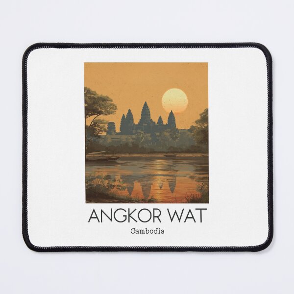 Item preview, A Vintage Illustration of Angkor Wat - Cambodia  designed and sold by GoodOldVintage.