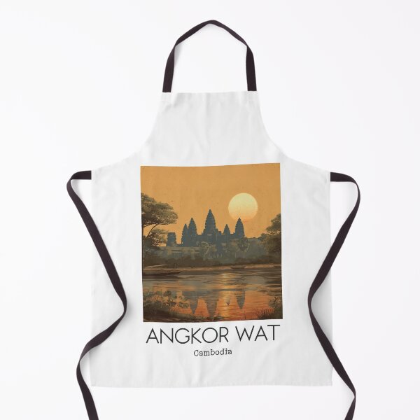 Item preview, A Vintage Illustration of Angkor Wat - Cambodia  designed and sold by GoodOldVintage.